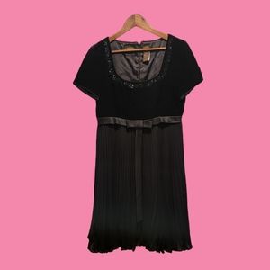 vintage Liz Claiborne evening dress 90s chiffon velvet black goth babydoll prom
